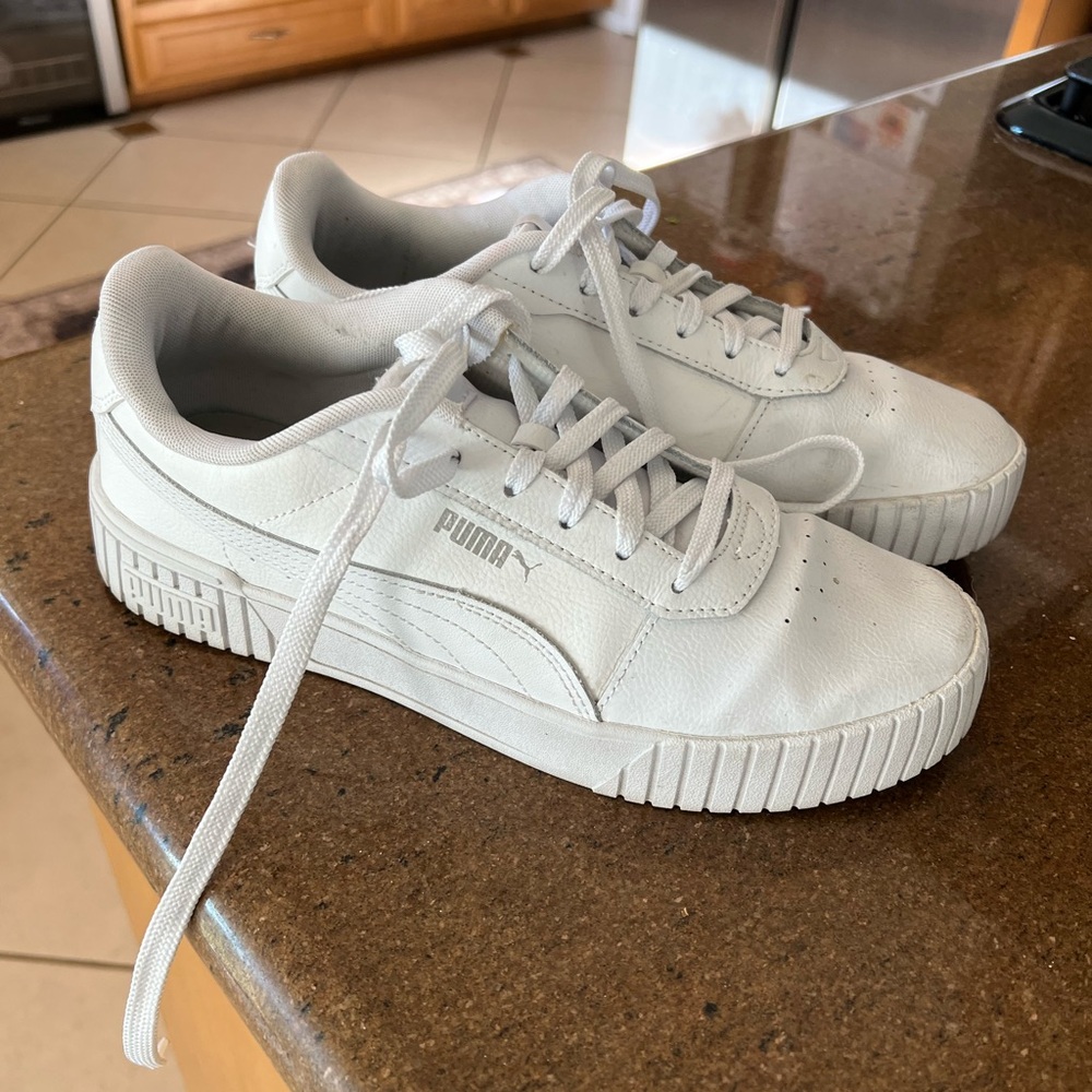 Puma Carina 2.0 White Low-Top  Sneakers Women’s 9.5 - Picture 3 of 14